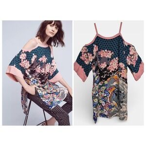 Maeve Anthropologie Womens Size S Kae Open-Shoulder Kimono Top